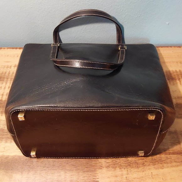 Kate Spade black glazed caramel leather handbag - Picture 2 of 8